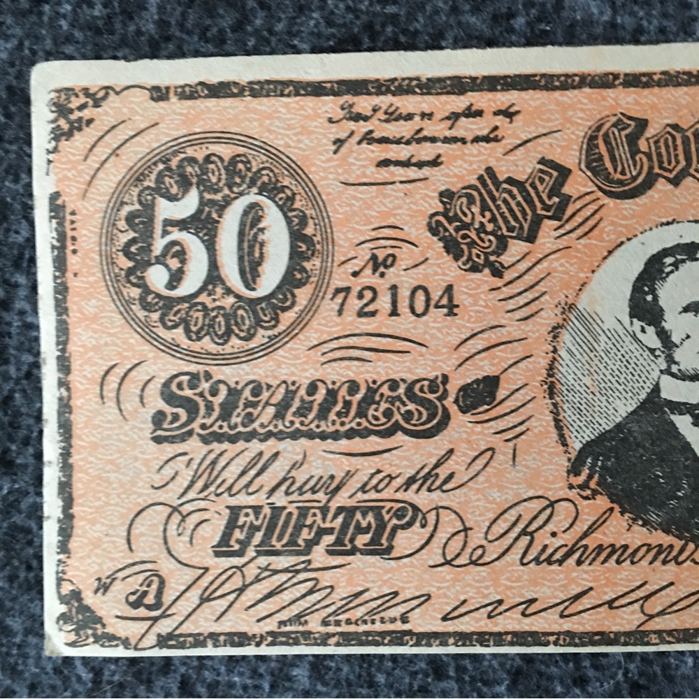 🟦Vintage Old Play Bills, Bundle of 10, $50 , Blue 50 print /back. - Picture 6 of 7